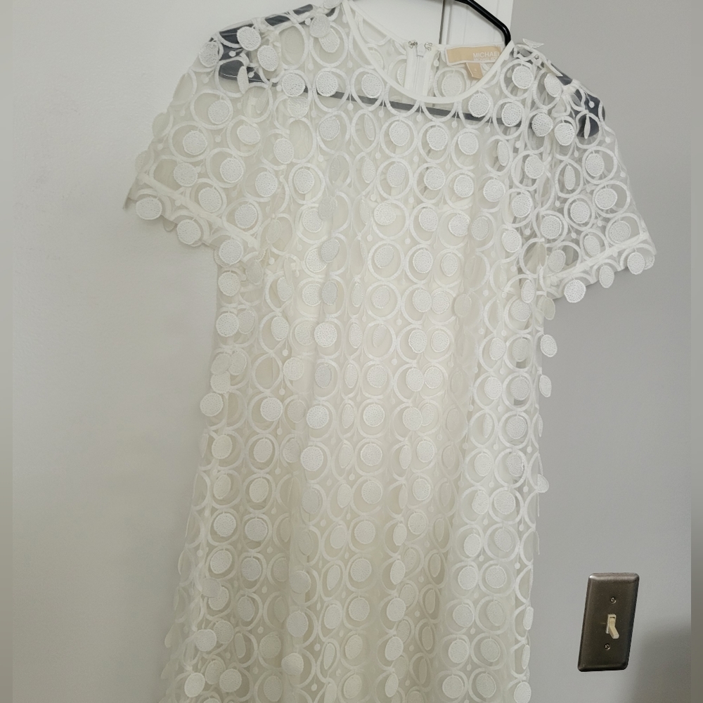 Michael Kors Embroidered White Summer Dress